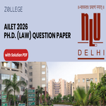 AILET 2026 PhD Law Question Paper with Solution PDF